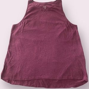 Old Navy twill tank top, burgundy/maroon